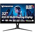 Acer Predator X32 X3 | 31.5" UHD 3840 x 2160 OLED Gaming Monitor | AMD FreeSync Premium Pro | 480Hz at 1920 x 1080 (DFR) | Up to 0.01ms | 1000nits @ HDR 3% | USB Type-C, 1 x DP 1.4 & 2 x HDMI 2.1