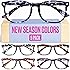 CCVOO +1.25 Clear Vision Reading Glasses for Women – 5-Pack Blue Light Filtering Readers with Spring Hinges
