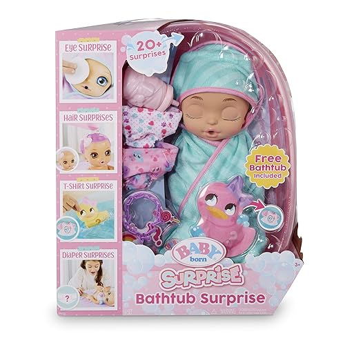 Baby Born Surprise Bathtub Surprise Teal Kitty Ears includes