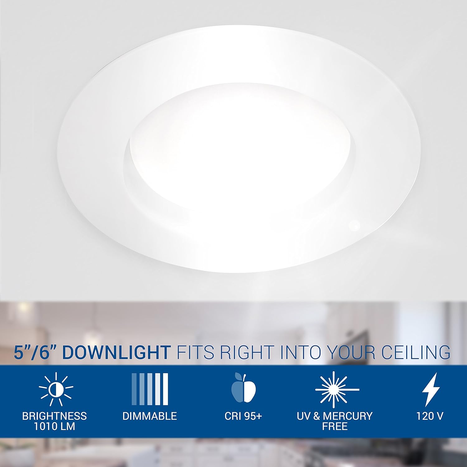 Retrofit LED Recessed Lighting Fixture 14W Crystal White Glow 75W