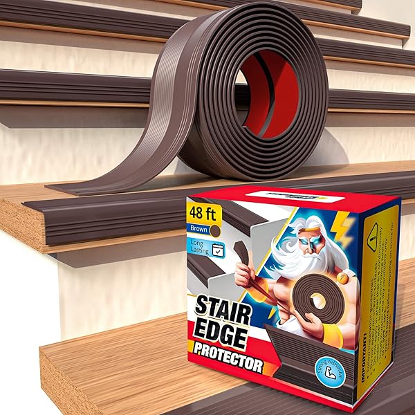 STAIR EDGE PROTECTOR 48 FT – BROWN RUBBER...