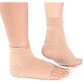 WalkMii Achilles Tendon Protector (1 Pair)- Compression Gel Cushion Padded Support for Bursitis, Achilles Tendonitis, Blister Prevention (Men & Women)-L/XL