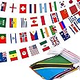 200 Countries String Flag, 184 ft International Flags Bunting Banner, World Flag Banner Decoration for School, Sports Game Events, Grand Opening, Classroom, Party
