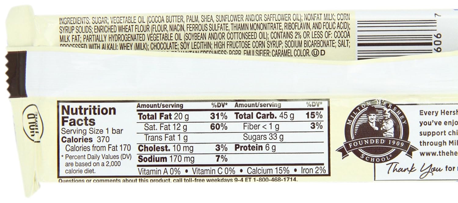 Hershey's Cookies 'n' Creme King Size Bar, 2.6Ounce Bars (Pack of 18