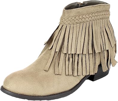 taupe western ankle boots