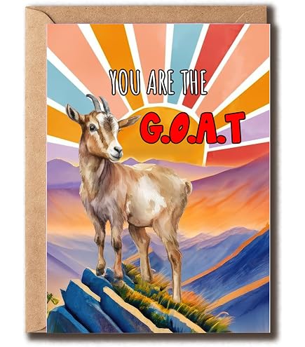Lustige Geburtstagskarte „You Are The GOAT“ – Witzige Glückwunschkarte Für Männer Und Frauen (blanko Innen)