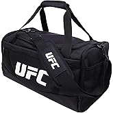 UFC Gym Bag, 18 Inch Carry On Medium Travel Duffel Bag for Men and Women, Shoe Compartment, MMA Workout Equipment and Sports Accessories, Black