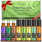 Essential Oils Roll On Set (Pack of 8) 8 Scent, Essential Oil Roller Set, Birthday Valentine's Day Gifts for Her, Natural Aromatherapy Roll-on Oil Blends for Skin, Self Care Gifts for Women, Wife, Mom