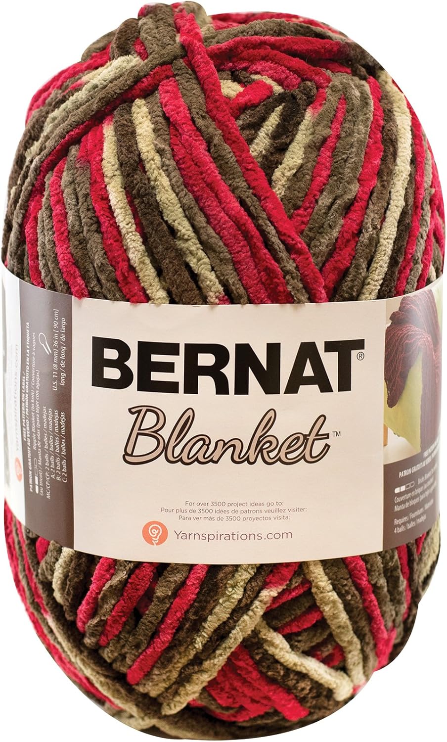 Bernat Blanket Yarn, 300g, By WOOLEXPRESS (Raspberry Trifle) Amazon.co