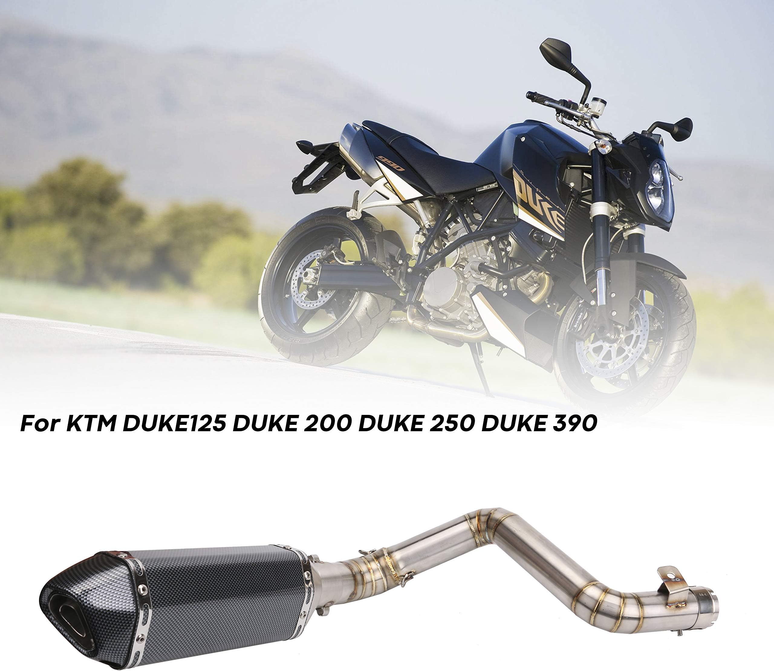 Motorcycle Slip on Exhaust system With Muffler Fit For KTM DUKE125 DUKE 200 DUKE 250 DUKE 390 Stainless Steel
