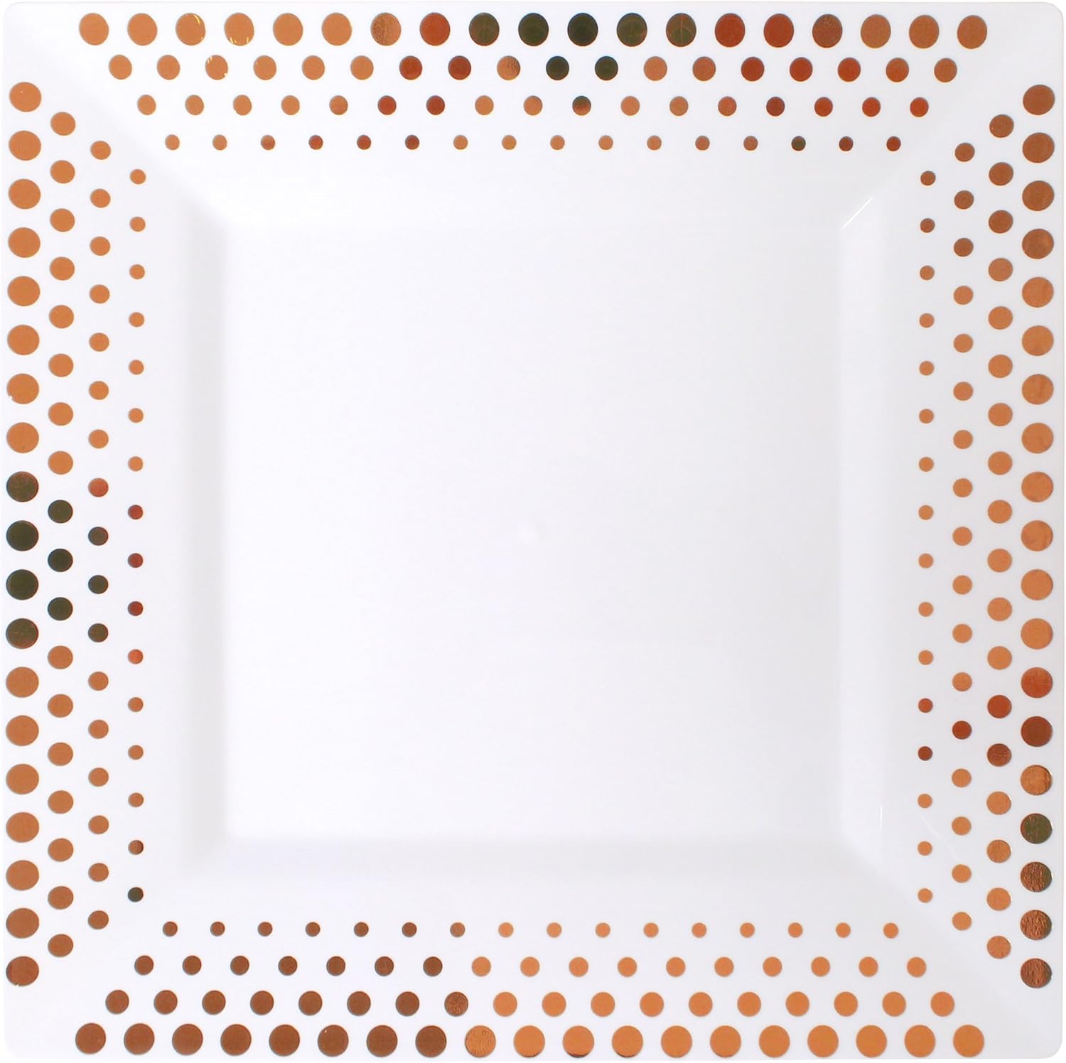 Premium Reusable Heavyweight Plastic Dinner Plates, 9.5