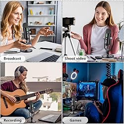 Delarbeaden USB Microphone,Condenser Recording