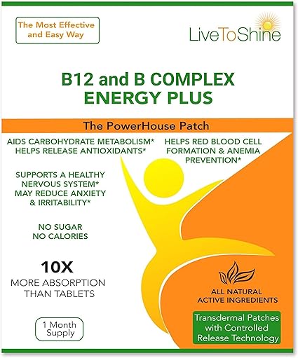 Amazon Com B 12 And B Complex Patch Natural Ingredients For