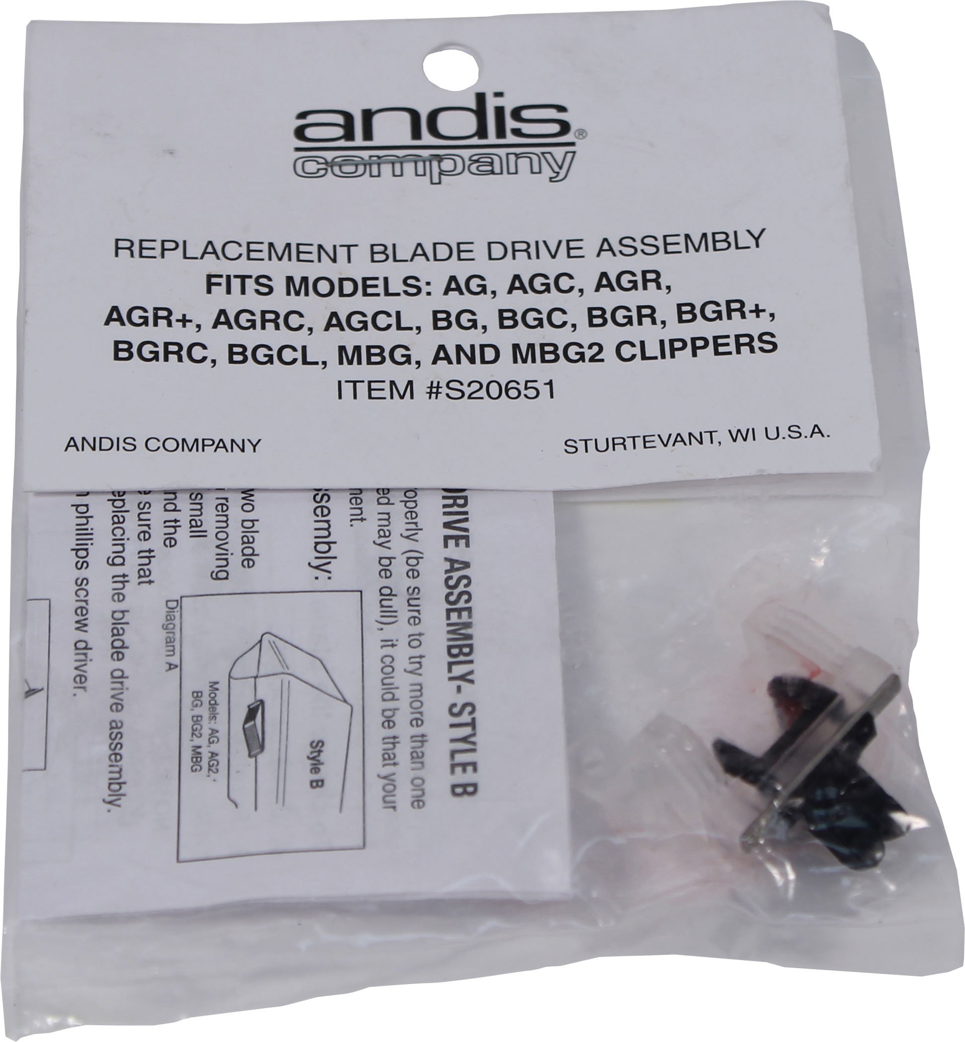Andis Replacement Blade Drive Assembly