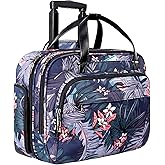 VANKEAN Rolling Laptop Case for Women, Premium Rolling Travel Bag Fits Up to 15.6 Inch Laptop Carry on Briefcase Water-Proof Overnight Computer Bags with RFID Pockets