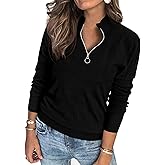 PRETTYGARDEN Womens Sweaters Quarter Zip Knit Long Sleeve Business Casual Pullover Tops 2026 Fall Fashion Work Outfits