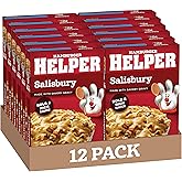 Hamburger Helper Salisbury Pasta Meal (6.2 oz - 12 Pack) No Artificial Flavors, Ready in 3 Easy Steps, Quick Meals Perfect for Midweek Dinners, Busy Evenings &amp; Families On-the-Go