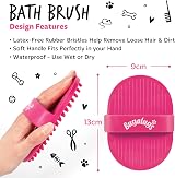 Bugalugs Bath Brush for Dogs & Cats - Wet or Dry Grooming Brush view 9