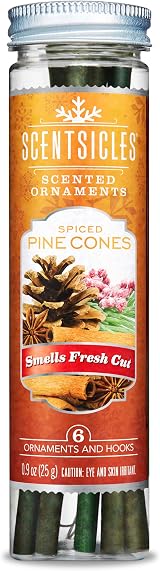 Scentsicles Spiced Pine Cone Ornaments (Pack of 6) - Christmas Scent view 1