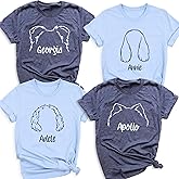 Personalized Dog Ears T-Shirt, Custom Dog Ears With Name T-Shirt, Dog Dad Dog Mom Tshirt, Dog Lover Gift Tee, Dog Lover Gifts Shirt, Gifts For Dog Owners Outfit