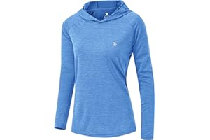 TBMPOY Womens UPF 50+ Sun Protection Hoodie Shirt Long Sleeve Fishing Hiking Outdoor UV Shirt Lightweight
