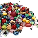 50g Assorted Czech Glass Beads – Approximately 83-100 Beads Firepolished, Pressed, Picasso, Seed Bead, Table Cut Mix - Premium Beads - Ideal for Jewelry Designers, Beaders & Crafters