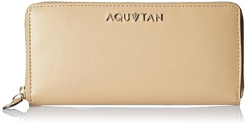 Aquatan Womens Jetsetter Zip Around Leather Wallet Camel AT-W-54