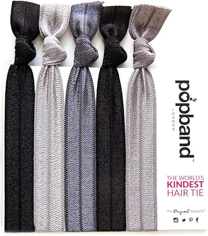 Popbands Hair Bands Crease Free Hair Ties Ink Pack Of 5