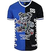 SCREENSHOT Mens Hip-Hop Premium Urban Sreetwear Fashion Jersey Top - NYC Style Basketball Sports Team Color Mesh Tops