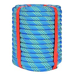 1/2 Inch Blue Climbing Rope - 50 Ft, 48 Strand Tree