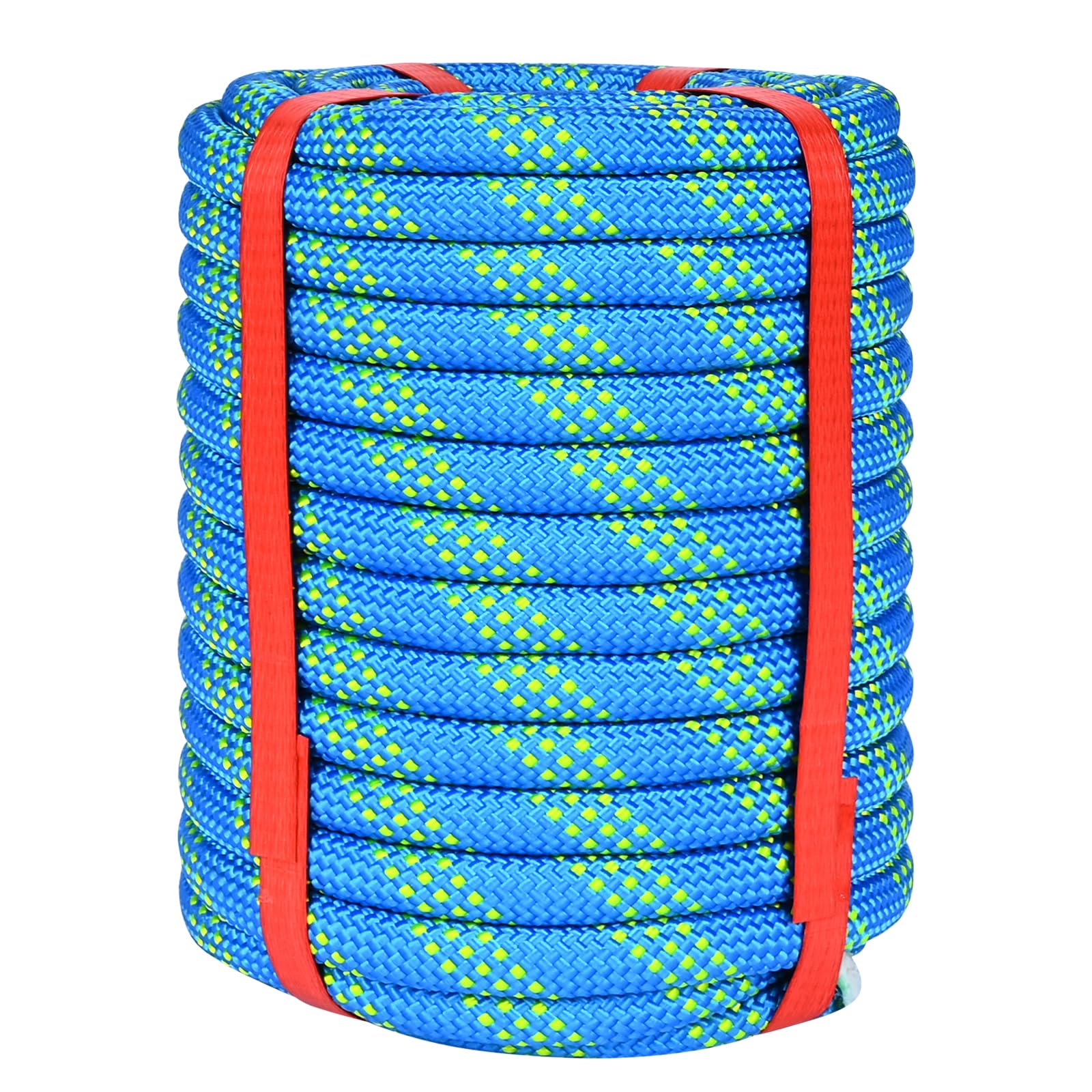 1/2 Inch Blue Climbing Rope - 50 Ft, 48 Strand Tree