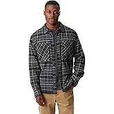 BASS Outdoor - Men’s Mens Stretch Flannel Button Front Shirt with 2 Pockets Standard