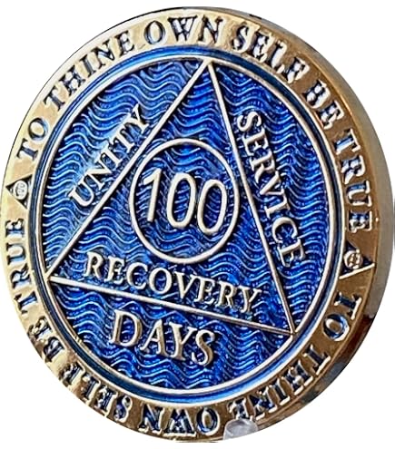 Richesele 100 Days Sober Card - Engraved Aluminum Wallet Token For Addiction Recovery Gifts