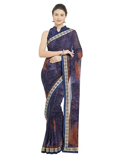 Womens New Faux Georgette Shibori Prints Saree With Un-stitched Blouse Piece