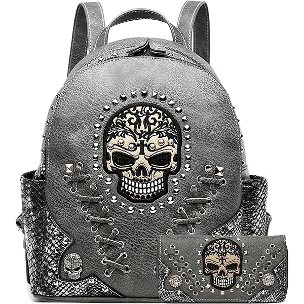 Amazon.com: Chikencall Skull Backpack Hooded Skull Gothic Rucksack