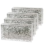 4 Pack-7.9"x3.9"x2" Glass Block with Card Slots-ice