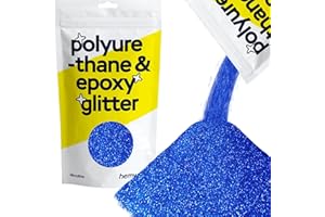 Hemway Polyurethane & Epoxy Resin Glitter 100g / 3.5oz Metallic Crystal Flake Additive for Flooring Jewelry Tumblers Glass Pigment - Microfine (1/256" 0.004" 0.1mm) - Sapphire Blue