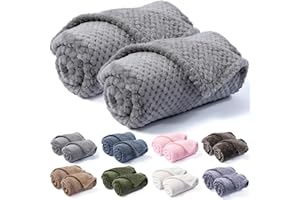 CUTEMATE Dog Blanket or Cat Blanket or Pet Blanket, Warm Soft Fuzzy Blankets for Puppy, Small, Medium, Large Dogs or Kitten, Cats, Plush Fleece Throws for Bed, Couch, Sofa, Travel (S/24" x 32", Grey)