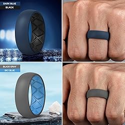 Egnaro Silicone Ring Men 1/4/5/6/7 Multipack of