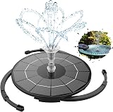 AISITIN Solar Fountain 3.5W With Panel Round Stand 12 Nozzles Pond Pump Kit