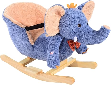 plush elephant rocking horse