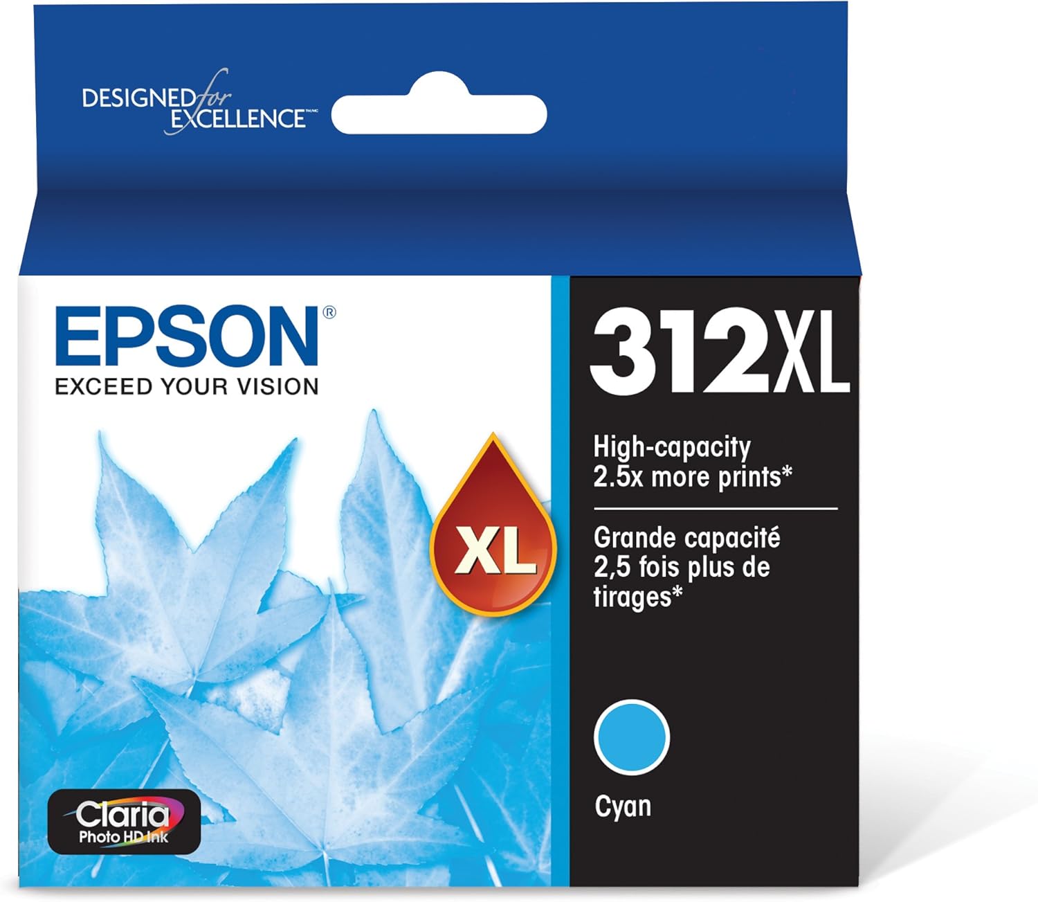 Epson T312XL220 Claria Photo HD Cyan High Capacity Cartridge Ink