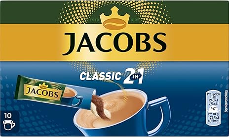 Jacobs 2 in 1, 10 Kaffee Sticks, 140 g