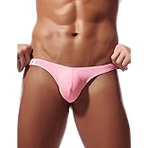 Azcode Mens Sexy T-Back Thongs Low Rise Underwear Bulge Pouch Ice Silk Briefs