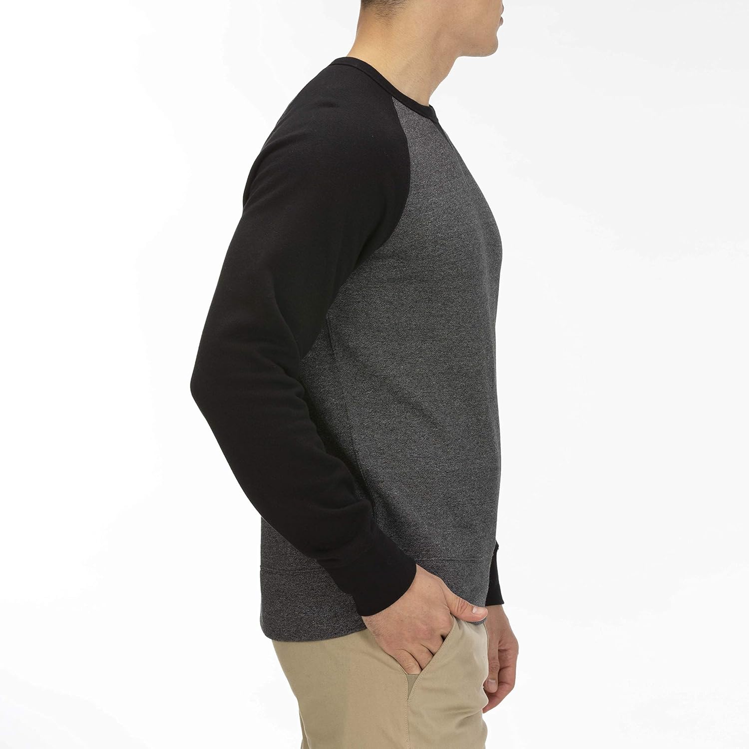 Hurley Men's Crone Textured Fleece Crew Shirt: Clothing