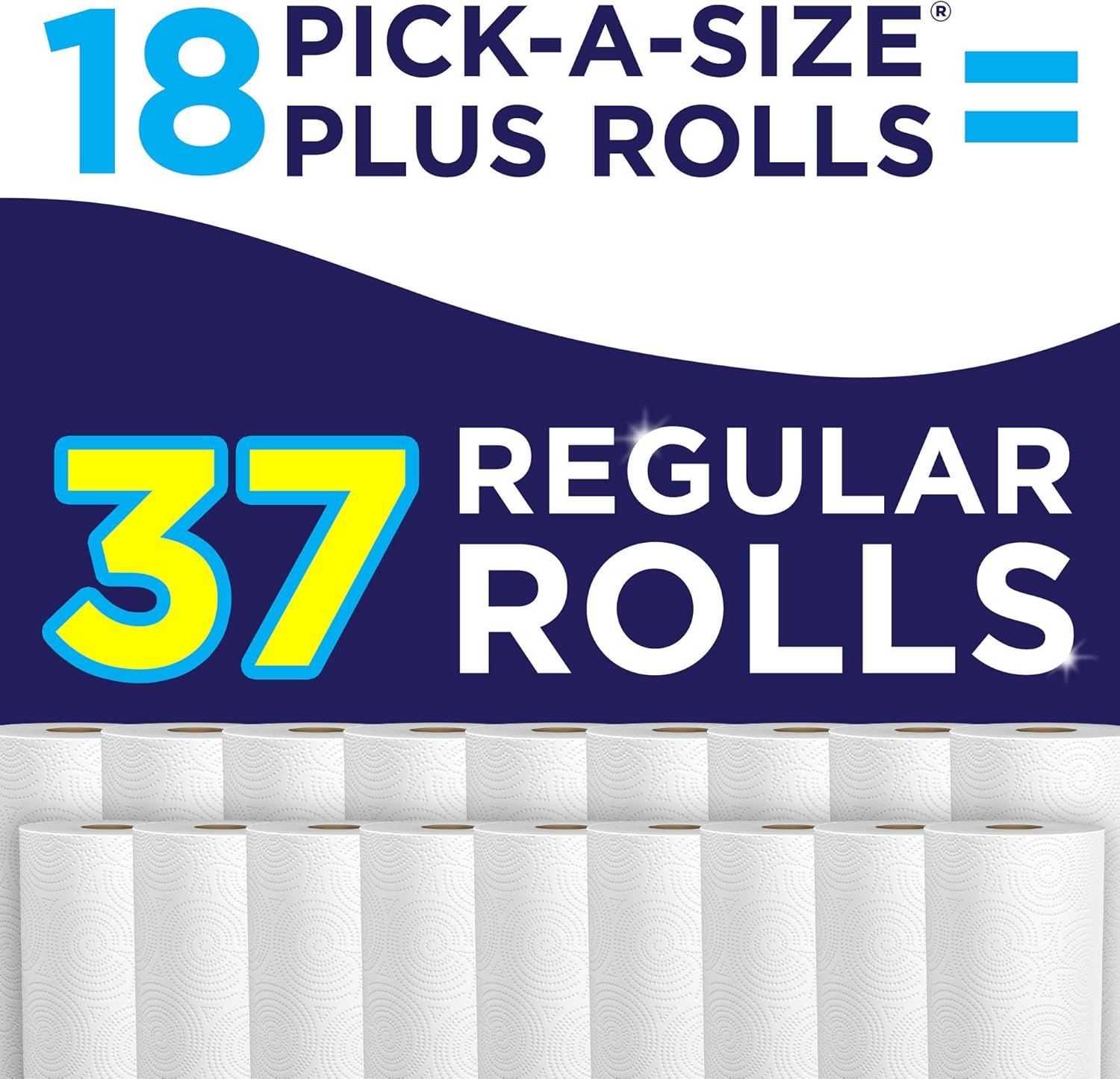 Sparkle Paper Towels, 18 = 37 Regular Rolls, Modern White, Pick-a-Size Plus: Health & Personal Care