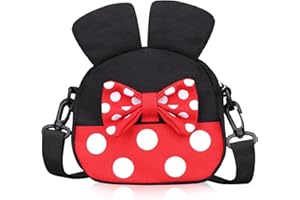 DKSYEE Cute Crossbody Bag for Little Girls Toddler Mini Mouse Crossbody Purse Kids Small Shoulder Bags Mini Cartoon Cross Body Bag with Mouse Ears