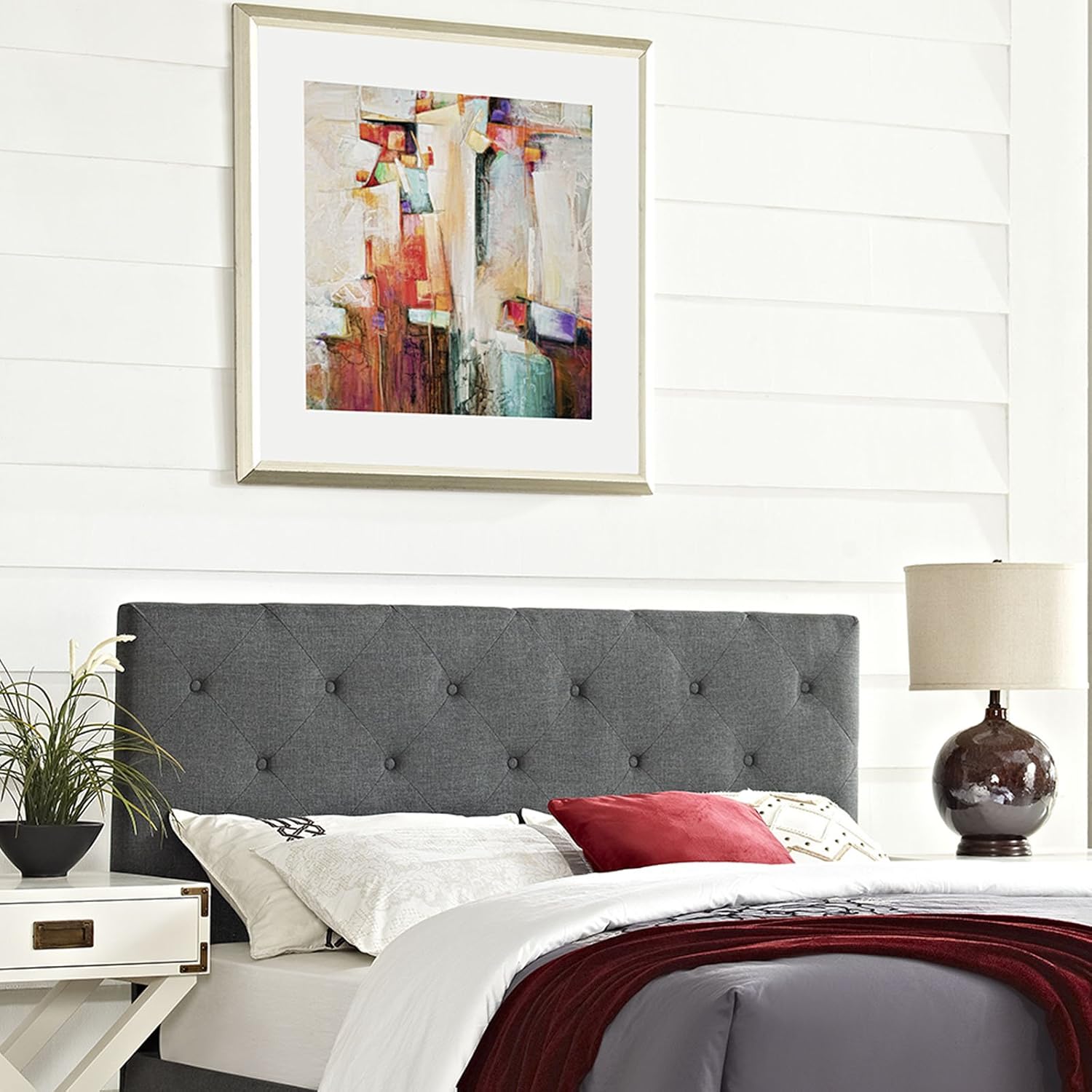 Best Tufted Linen Queen Headboard