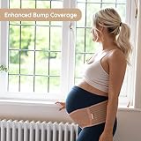 BABYGO 2 in 1 Pregnancy Belly Band Support Nude Plus Size Pelvic Belt view 8