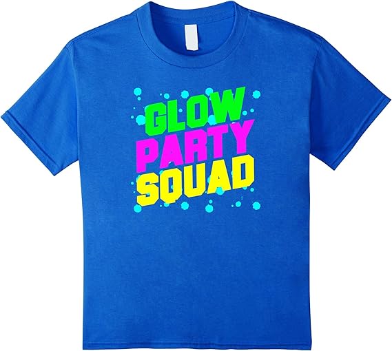 Funny Glow Party Squad Kids Cute Birthday Gift
